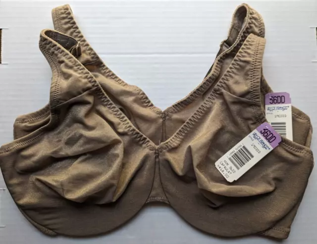 2 Lily of France Bra Womens Size 36 DD 36DD Sheer Brown Unlined Underwire NWT