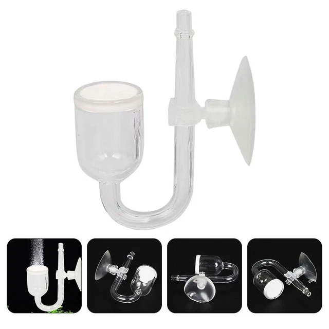 CO2 Diffusor Aquarium Glas CO2 Diffusor Blase Zähler Überprüfen Saugnapf für