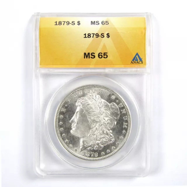 1879 S Morgan Dollar MS 65 ANACS 90% Silver $1 Uncirculated SKU:I5867