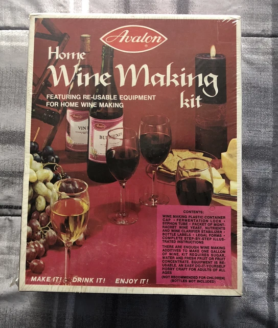 Kit de vinificación para el hogar vintage de Avalon Industries totalmente nuevo sellado hecho en EE. UU.