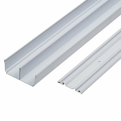 SLIDING DOOR TOP and bottom Tracks, silver 2000mm Long, Powder Coated ...