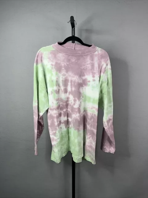 We The Free People Be Free Tunic Womens Large Tie Dye Oversized Long Sleeve Tee