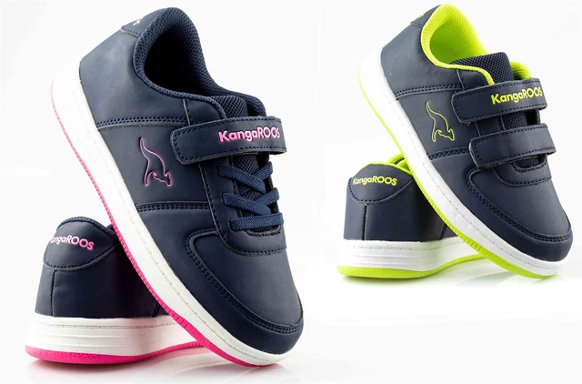 Boys Girls Kids Sports Casual Running School Pumps Strap Trainers Shoes Size