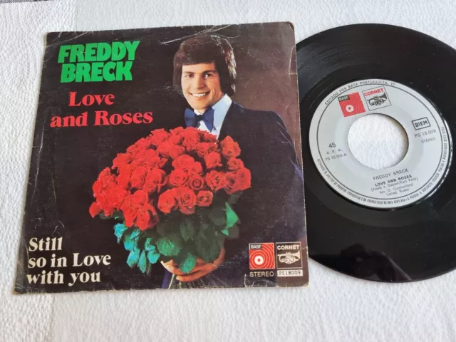 Freddy Breck - Love and roses 7'' Vinyl Portugal SUNG IN ENGLISH/ Rote Rosen