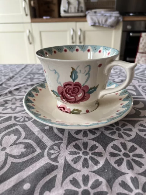 New Emma Bridgewater Large Rose & Bee Tea Cup/Saucer 1st Quality… 3