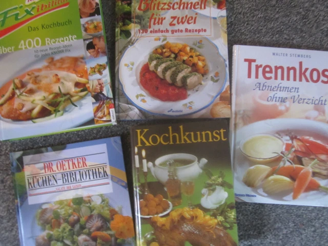 Großes Konvolut/ Kochbücher, Rezeptkochbücher ca. 5,5 kg