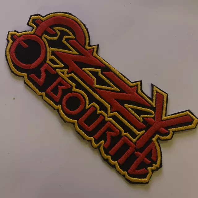 Ozzy Osbourne Logo Patch: New, Embroidered, Sew On, 7” X 3”, High Quality