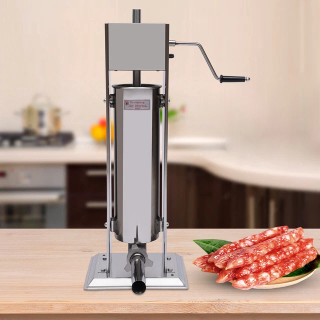 7L Vertical Commercial Sausage Stuffer 2 Speed Stainless Steel Meat Press