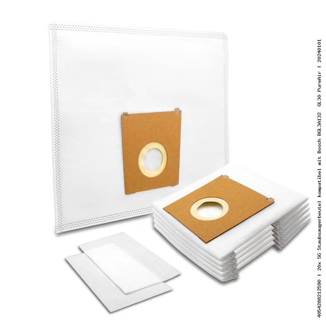 PakTrade 5 Sacchetti Per Aspirapolvere Bosch Activa 60 + 1 Filtro - Compatibili Con Serie Bosch/Siemens (Microfibra Multistrato)