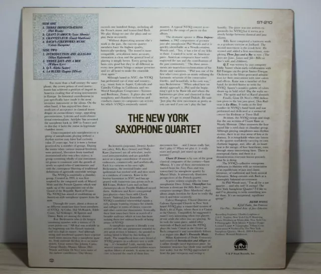 The New York Saxophone Quartet - ST-210 2