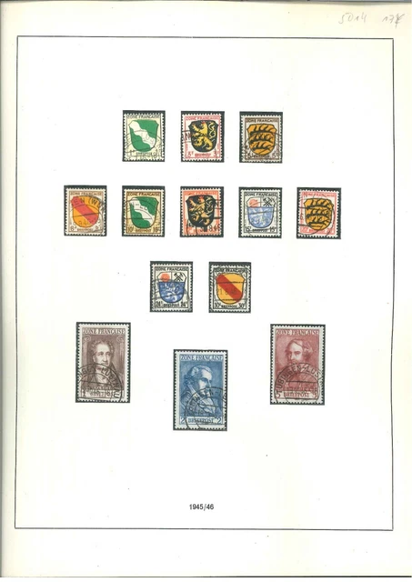 Klasse Französische Zone Sammlung gestempelt mit Spitzen - Mi. 4600,-