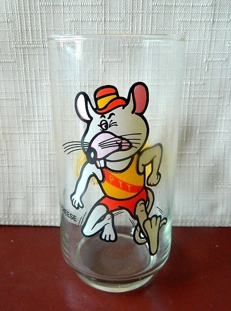 Vintage Chuck E Cheese Glass Tumbler/Cup Pizza Time Theatre