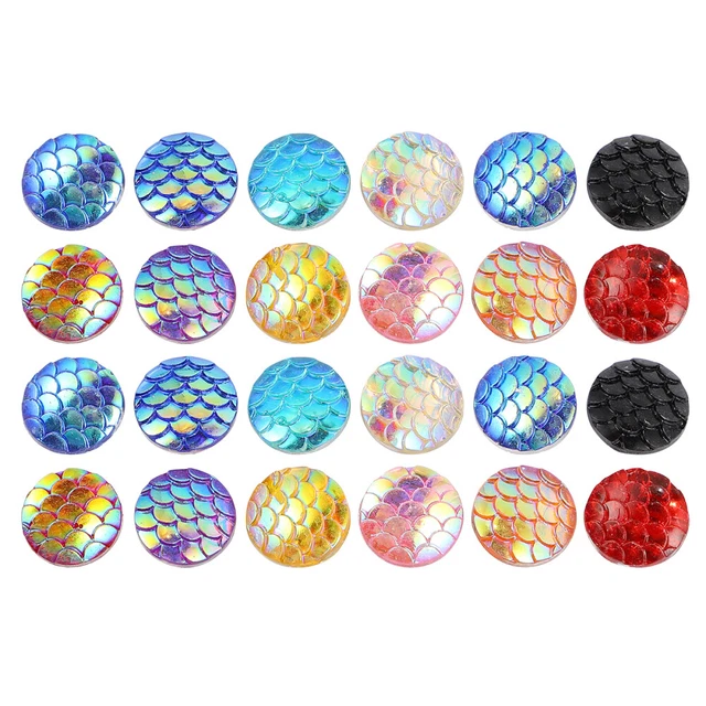 200pcs Meerjungfrau Charme Ohrring Perlen Charme Cabochons Flatback