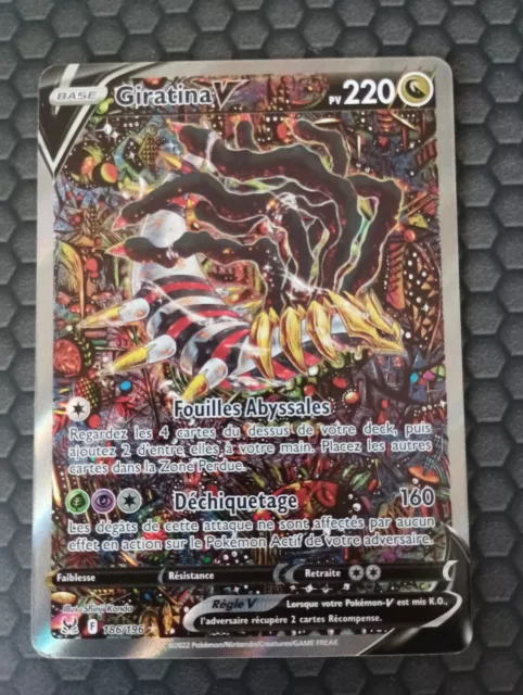 Carte Pokémon Giratina V 186/196 Alternative FR Origine perdue