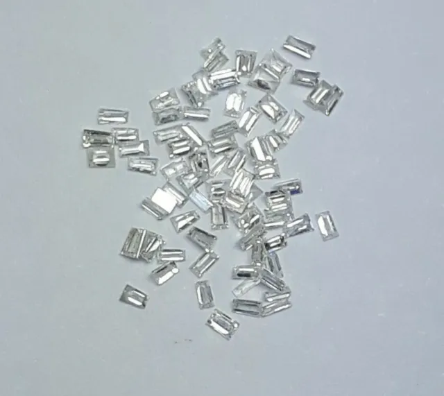 0.80 Cts Certified Natural Brilliant White Diamond 2x1 MM Baguette diamond