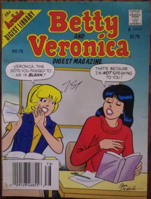 Betty And Veronica Digest Magazine #78 - Dec 1995 - Archie Comics - LOOK