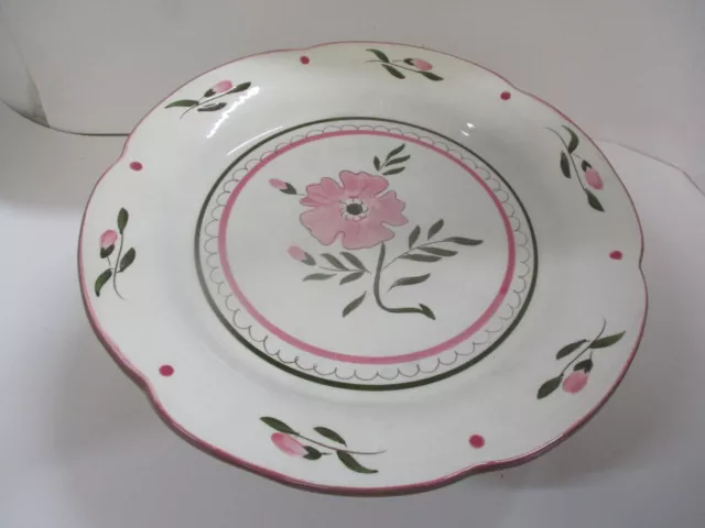 VINTAGE Stangl Pottery Hand Painted Colonial Rose Compote Cake Plate