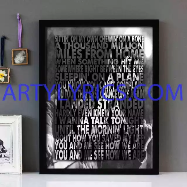 OASIS - Talk Tonight Stunning Framed Lyrics