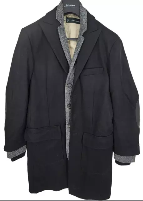 DSQUARED2 long wool coat jacket w/ leather vest Size 52 $2340