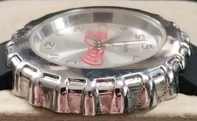 Orologio Vintage Coca-Cola Cappello Bottiglia 55250 Nuovo Cinturino in Silicone Nuova Batteria 3