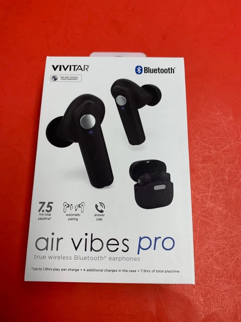 VIVITAR AIR VIBES pro bluetooth True wireless earphones 40059W BLK