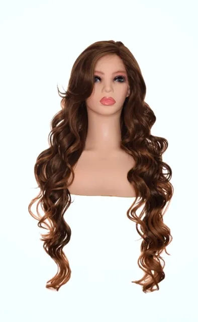 Extra Long Ombre Brown Lace Front Wig. Jasmine