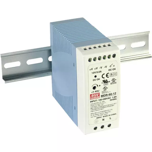 Mean Well MDR-60-5 Alimentation rail DIN 5 V/DC 10 A 50 W Nbr. de sorties:1 x