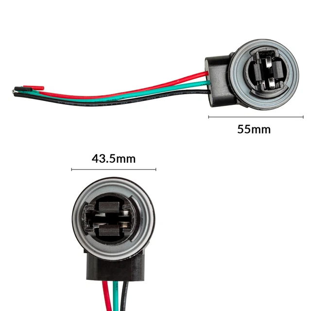 UNIVERSAL PIGTAIL WIRE Female Socket 3157 S Two Harness Front Turn ...