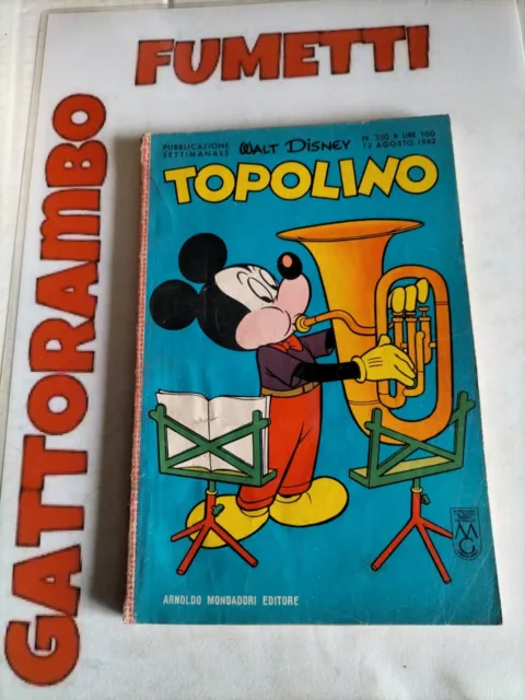 Topolino N.350 con bollino+Figurine anno 1962 - Mondadori ottimo