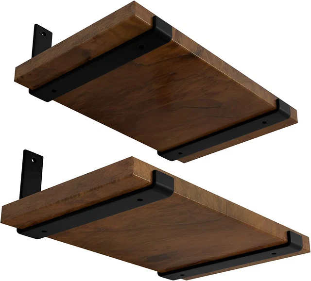 LEOPO 12 inch Shelf Bracket for DIY Floating Shelf 1/5 inch Thick Heavy Duty 6