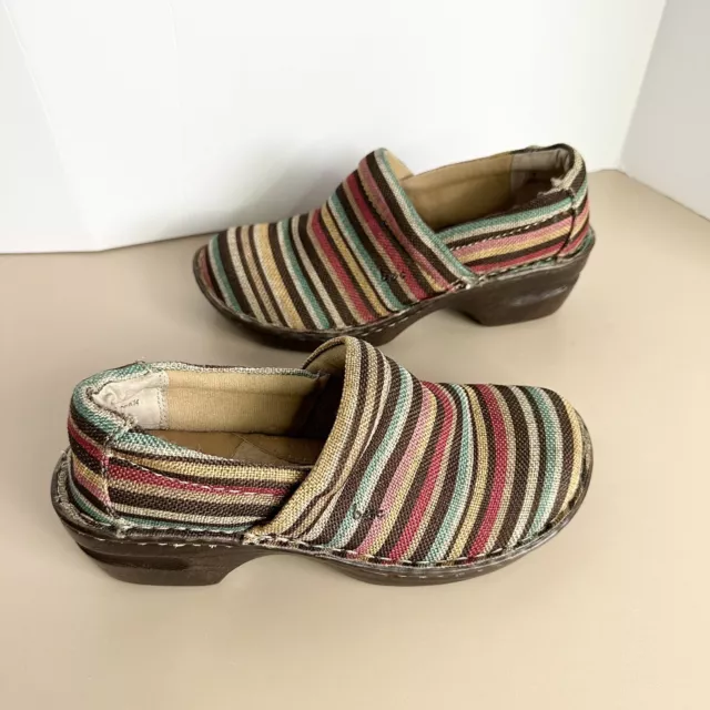 BOC Born Concept Nadiyya Striped Woven Slip On Clogs Women 7.5 C89352 Colorful 2