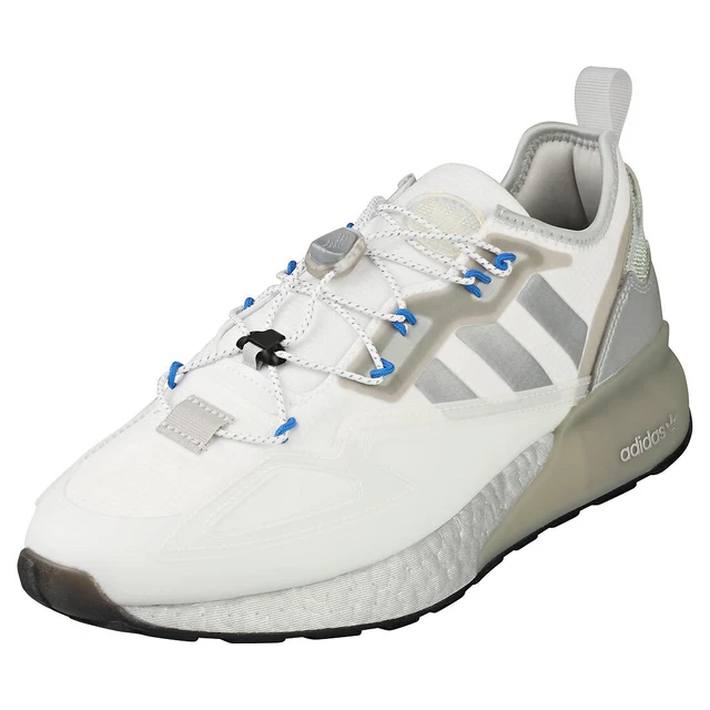 adidas Zx 2k Boost Unisex White Silver Baskets Mode - 42 EU