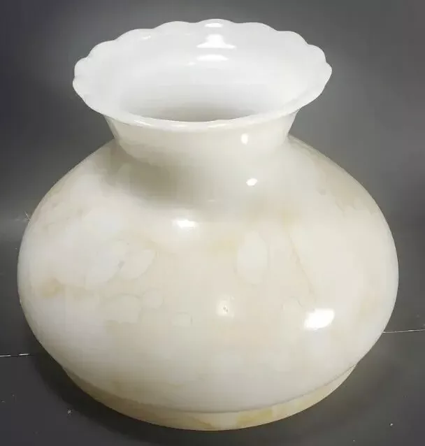 Vintage Lamp Hurricane Style Globe Shade Part Gold Iridescent Lustreware 6.5"