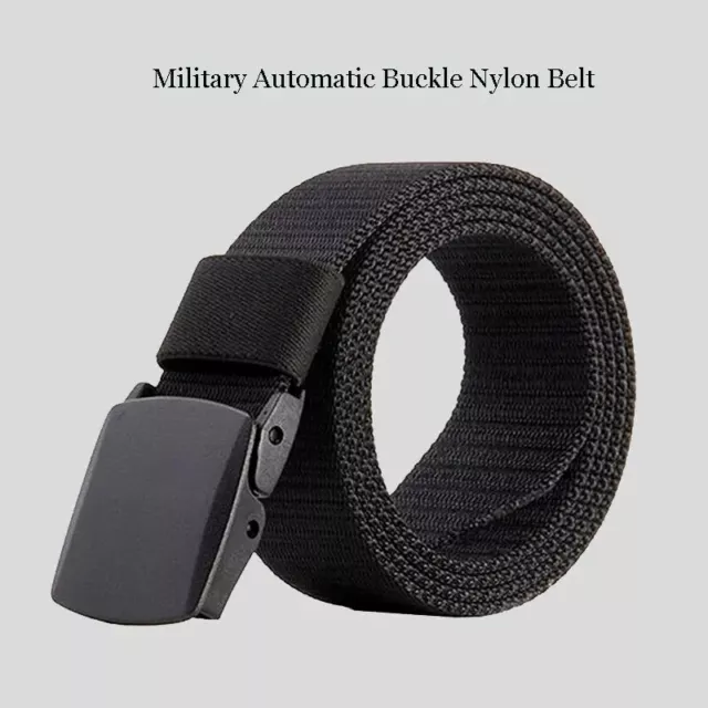 Black Fashion Belt Buckle Size Waist Plus Luxury Jeans Automatic Nylon Fashion