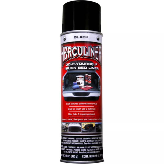 Herculiner Truck Bed Liner, Black, 15 oz Free Shipping