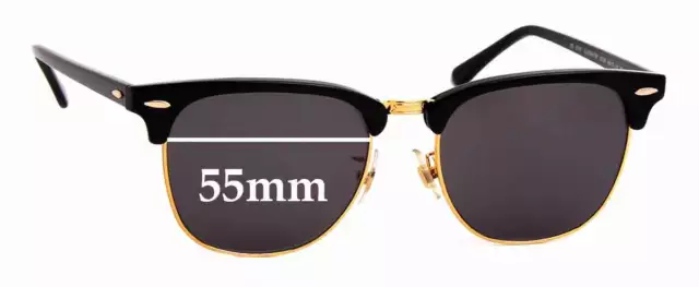 SFx Replacement Sunglass Lenses fits Ray Ban Clubmaster RB3016F - 55mm Wide