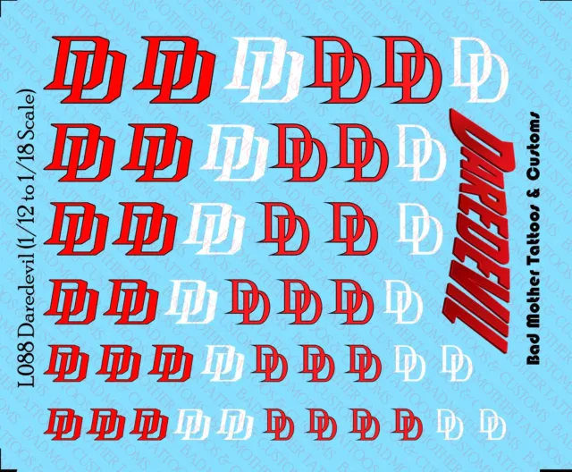 Daredevil Logos Waterslide Decals for action figures