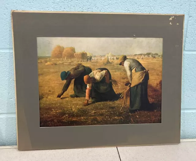 Jean-Francois Millet "The Gleaners" Art Print with Border 20x16