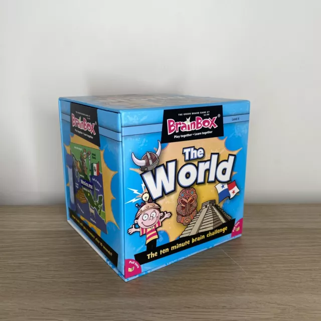 BrainBox The World 72 Cards - Fast Paced Family Quiz Card Game NEVER USED