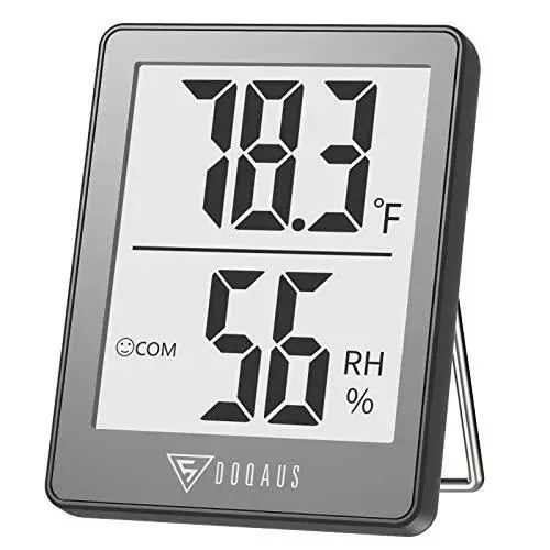Digital Hygrometer Indoor Thermometer Room Thermometer with 5s Fast Grey