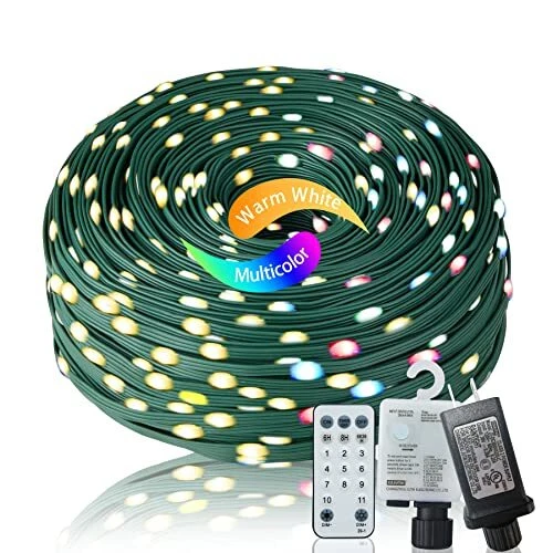 Christmas Rope Lights1000led/328ft Outdoor Decorative String Strobe With 8 Modes