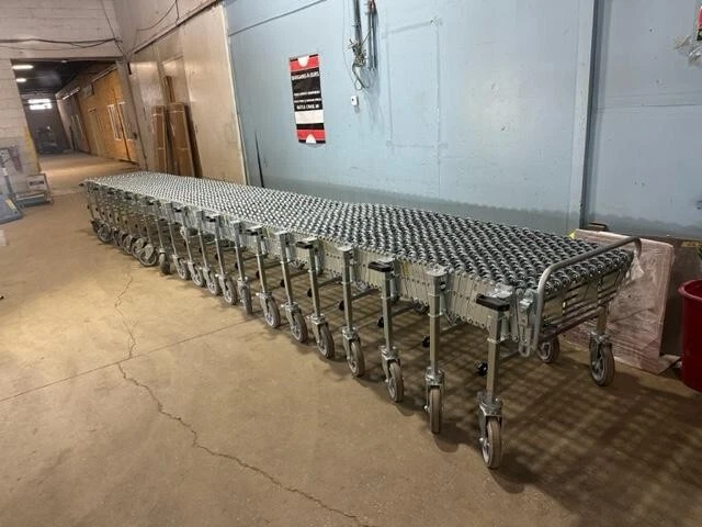 "NESTAFLEX 376, FMH, HEAVY DUTY STEEL Skatewheel Conveyor 34" Wide 260"- 576"L