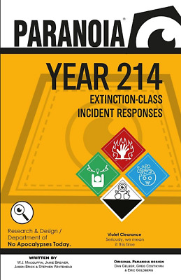 Paranoia RPG: Year 214 Extinction-Class Incident Responses MGP50019 $24.99 Value