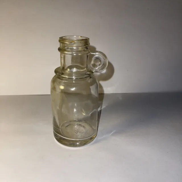Vintage Glass Medicine Bottle Small Pour Jug 4 1/2" X 2" ~399