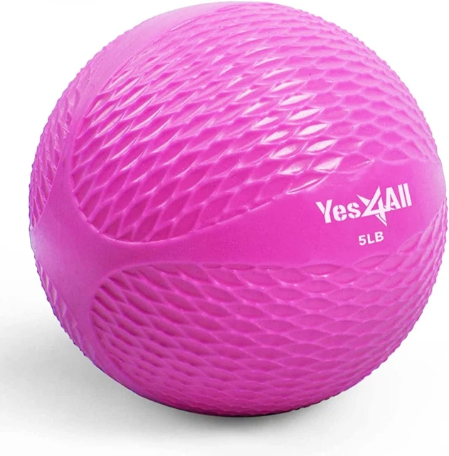 Toning Ball, Soft Weighted Medicine Ball for Pilates, Yoga and Fitness, Perfect