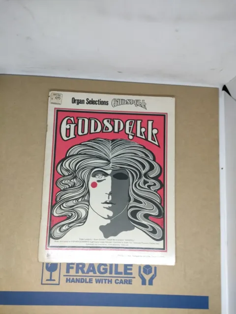 Godspell Organ Selections Music and Lyrics Songbook Vintage