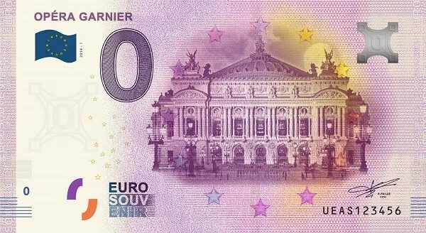 billet touristique 2015-01 - Opéra Garnier - 0 euro euro schein