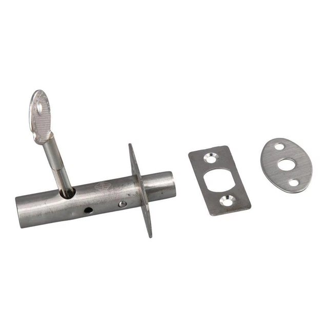 thumbnail image 2 of 2-Pack Hidden Tubewell Mortise Locks - Stainless Steel Key Lock For Fire Doors, Office & Home 2 of 14