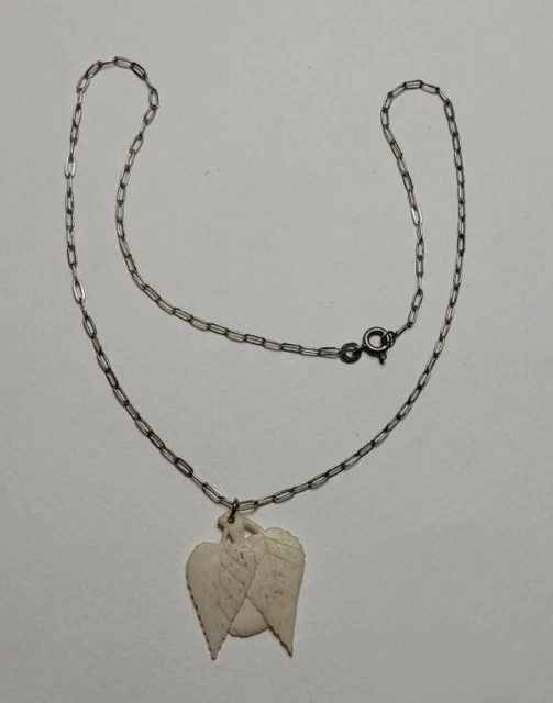 Collier Ancien En Argent Massif - Décor Louis XVI Avec Brillants, Pendentif, Occasion Très Bon état
