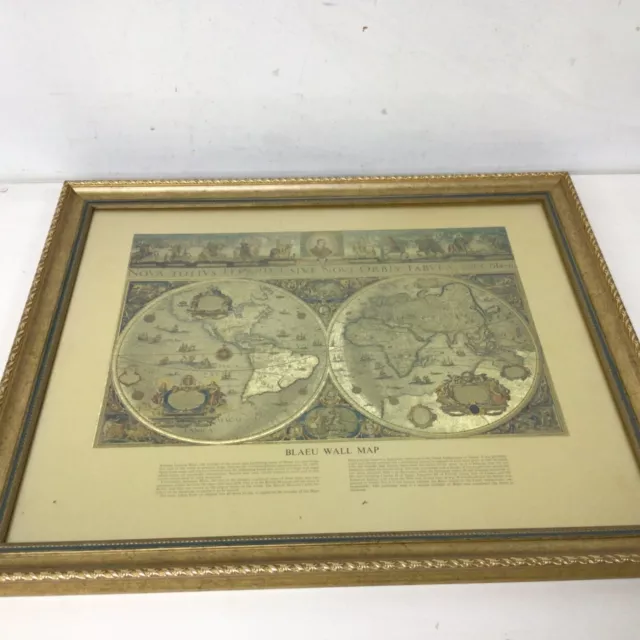 Framed Replica Print Blaeu Wall Map (5) #452